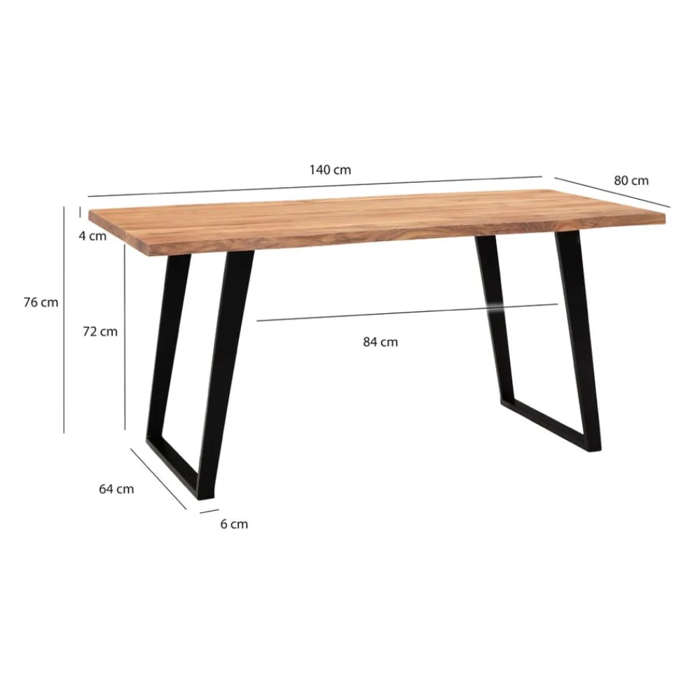 MID.YOU Schreibtisch Akazie hellbraun Clearance
