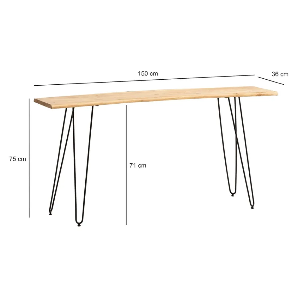 MID.YOU Schreibtisch Akazie braun New