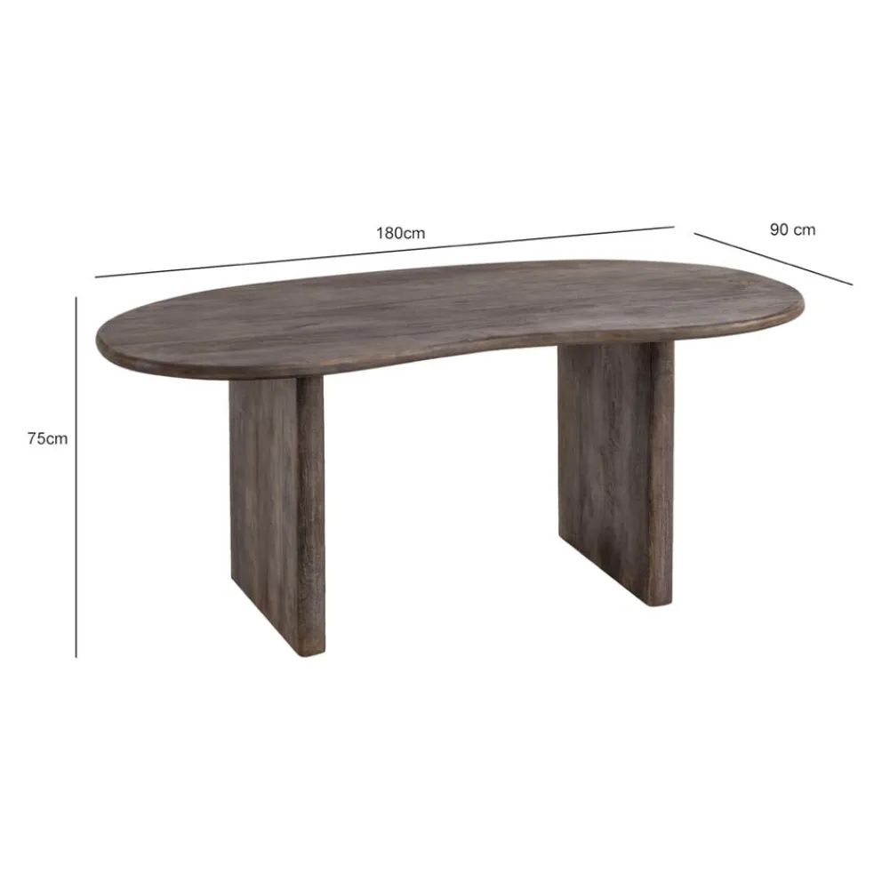 MID.YOU Schreibtisch Akazie dunkelbraun Outlet