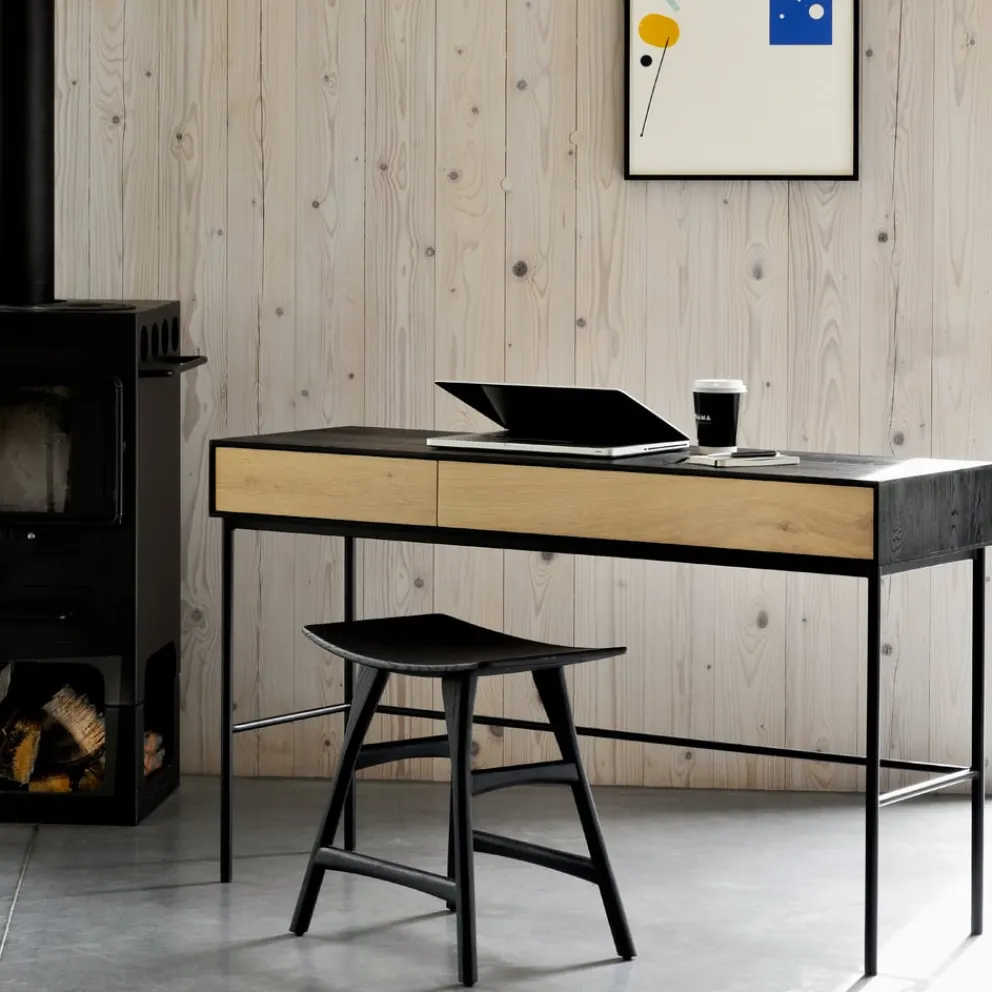 Ethnicraft Schreibtisch Blackbird schwarz Discount
