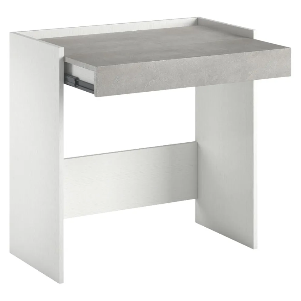 Sikelia Schreibtisch Desk betongrau, weiss Sale