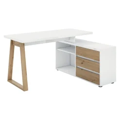Stylife Schreibtisch First-105 eichefarbig, weiss Discount