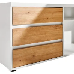 Stylife Schreibtisch First-105 eichefarbig, weiss Discount