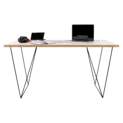 Temahome Schreibtisch Flow-105 eiche, schwarz, weiss Sale