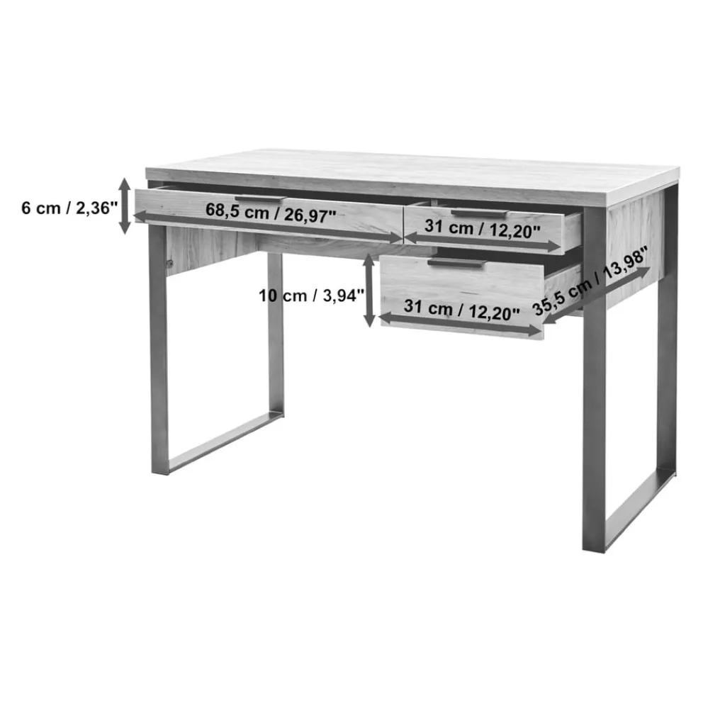 Novel Schreibtisch Frame eichefarbig Clearance