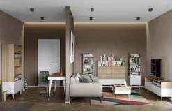 Temahome Schreibtisch Horizon eichefarbig, weiss