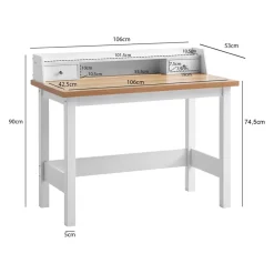 MID.YOU Schreibtisch Modern weiss