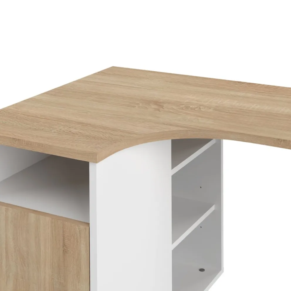 Temahome Schreibtisch Nook eichefarbig, weiss Best
