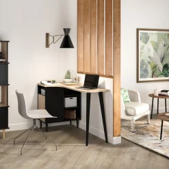Temahome Schreibtisch Nook eichefarbig, schwarz Hot