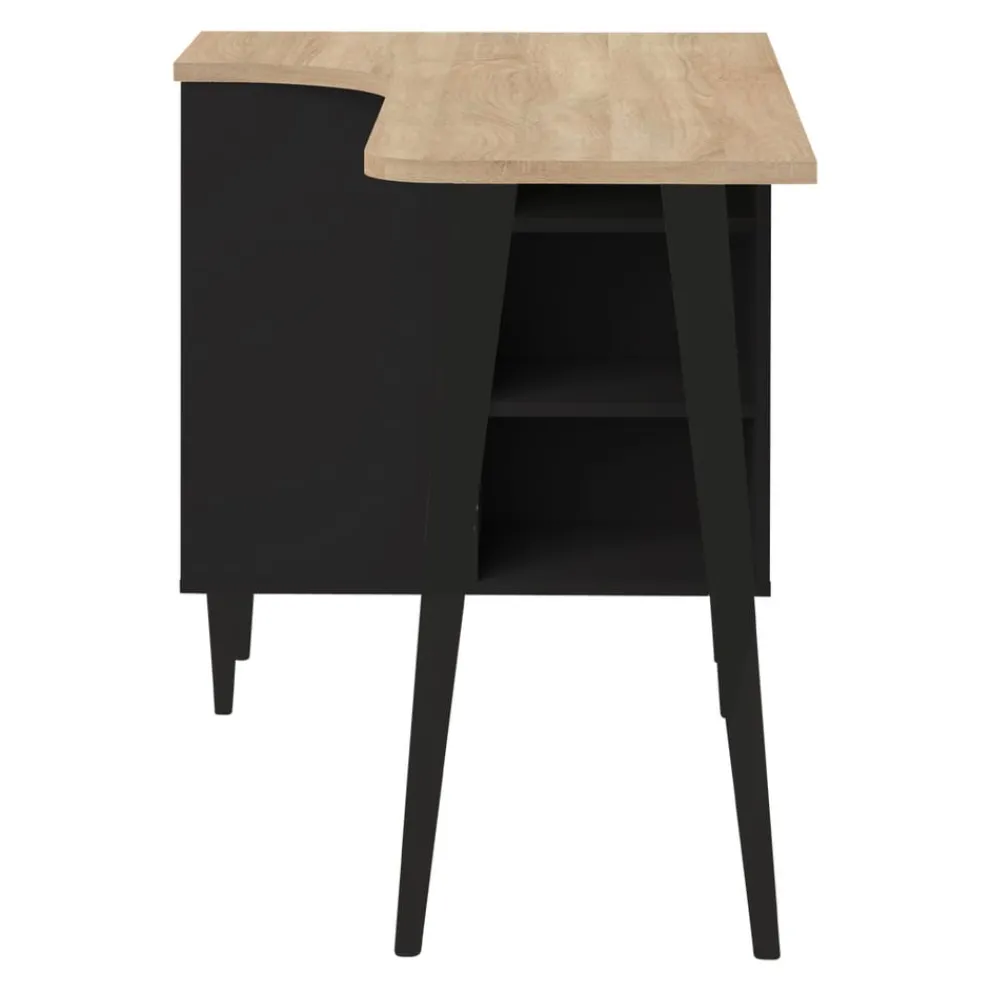 Temahome Schreibtisch Nook eichefarbig, schwarz Hot