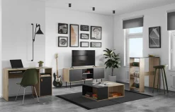 Temahome Schreibtisch Oxford eichefarbig, schwarz Hot