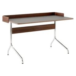 &Tradition Schreibtisch Pavilion Chrome, Iron Linoleum (4178), walnuss Outlet