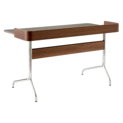 &Tradition Schreibtisch Pavilion Chrome, Iron Linoleum (4178), walnuss Outlet