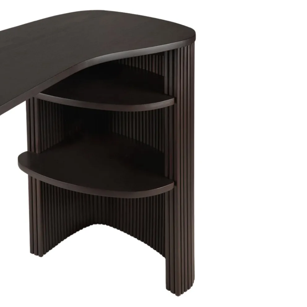 Ethnicraft Schreibtisch Roller Max dunkelbraun Discount