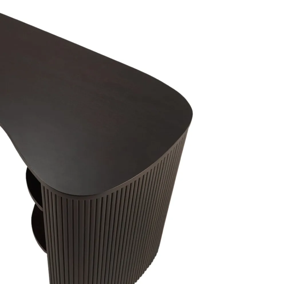 Ethnicraft Schreibtisch Roller Max dunkelbraun Discount