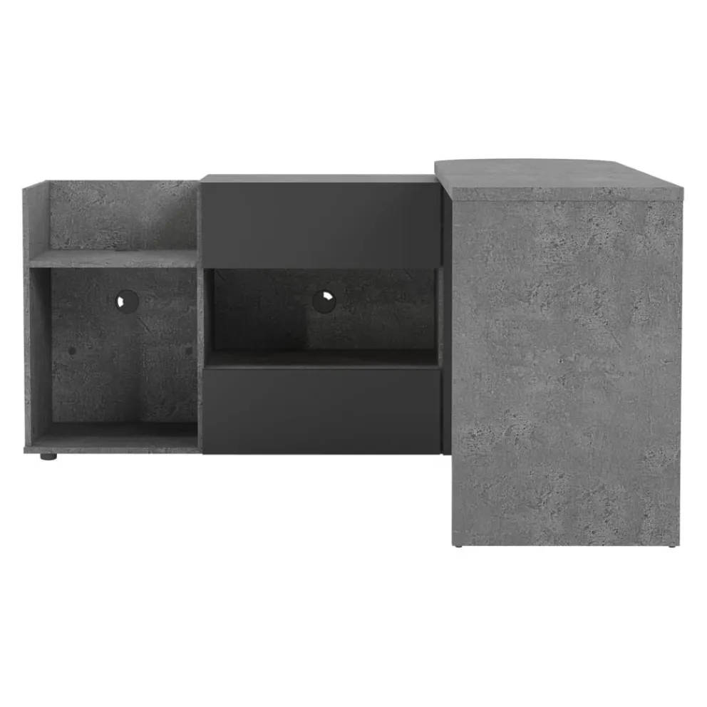 Temahome Schreibtisch Tango-105 betongrau, schwarz