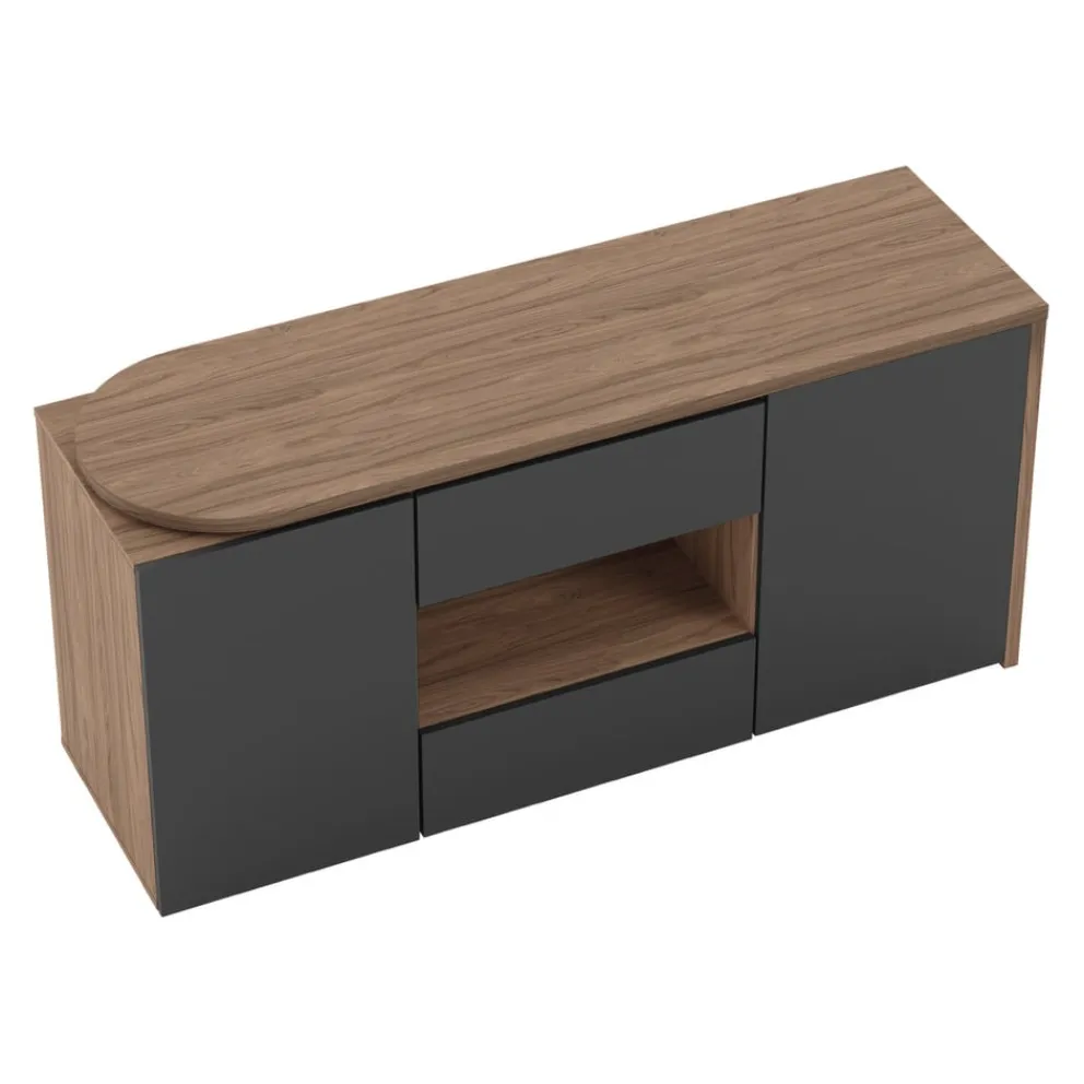 Temahome Schreibtisch Tango-105 nussbaumfarbig, schwarz Sale
