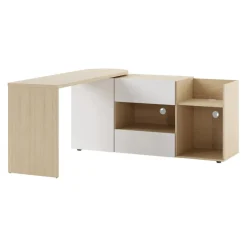 Temahome Schreibtisch Tango-105 eichefarbig, weiss Clearance