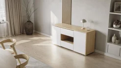 Temahome Schreibtisch Tango-105 eichefarbig, weiss Clearance
