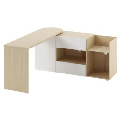 Temahome Schreibtisch Tango-105 eichefarbig, weiss Clearance