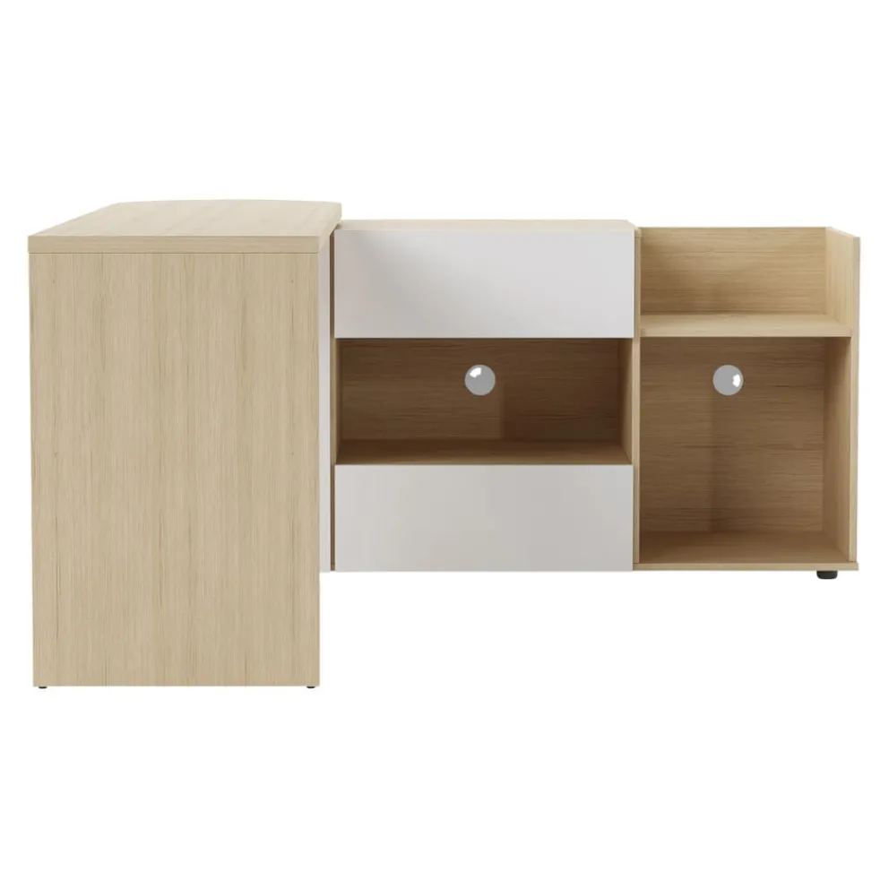 Temahome Schreibtisch Tango-105 eichefarbig, weiss Clearance