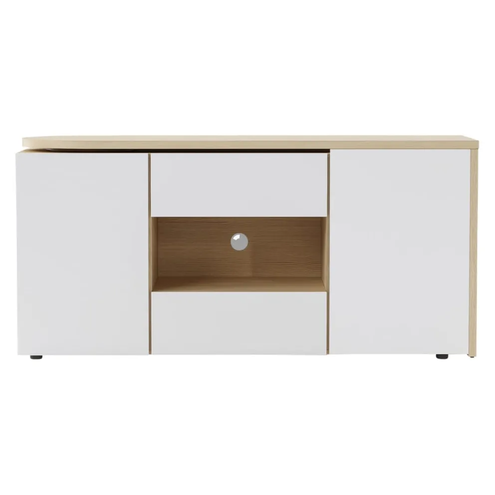 Temahome Schreibtisch Tango-105 eichefarbig, weiss Clearance