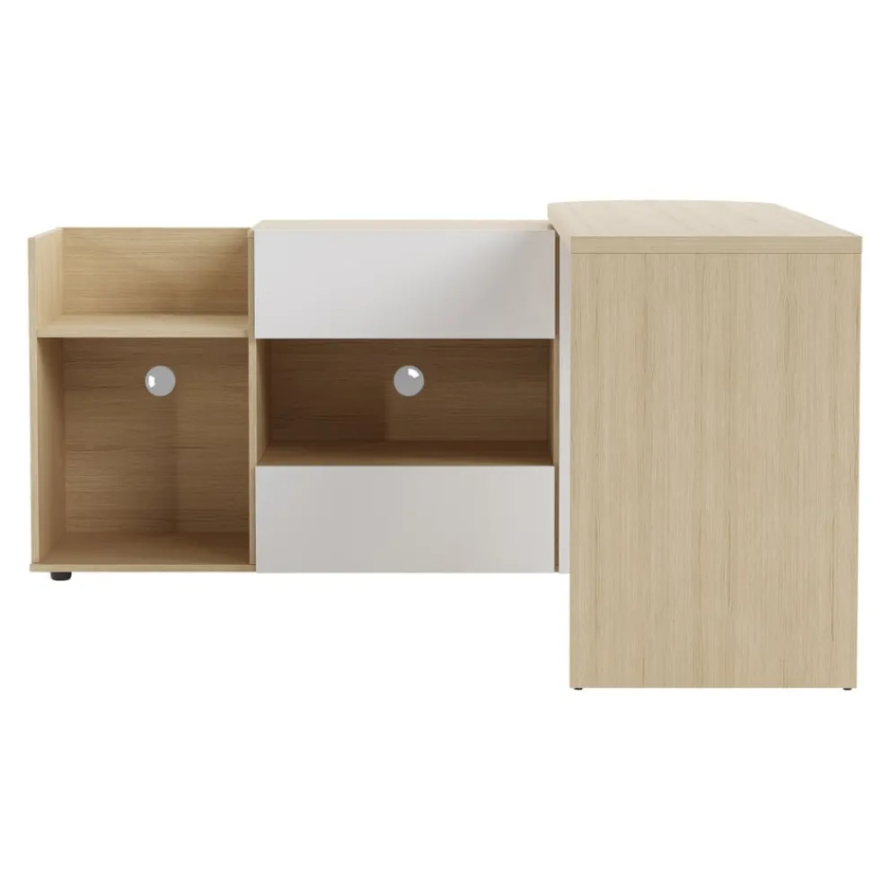 Temahome Schreibtisch Tango-105 eichefarbig, weiss Clearance