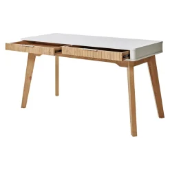 Johann Jakob Schreibtisch Wave eichefarbig, weiss Discount
