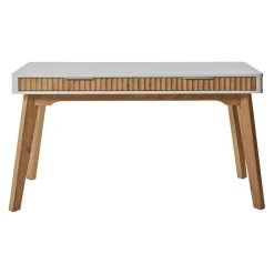 Johann Jakob Schreibtisch Wave eichefarbig, weiss Discount