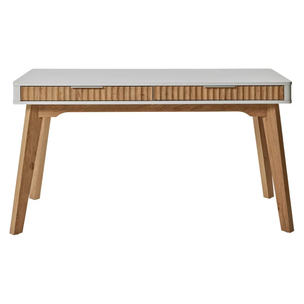 Johann Jakob Schreibtisch Wave eichefarbig, weiss Discount