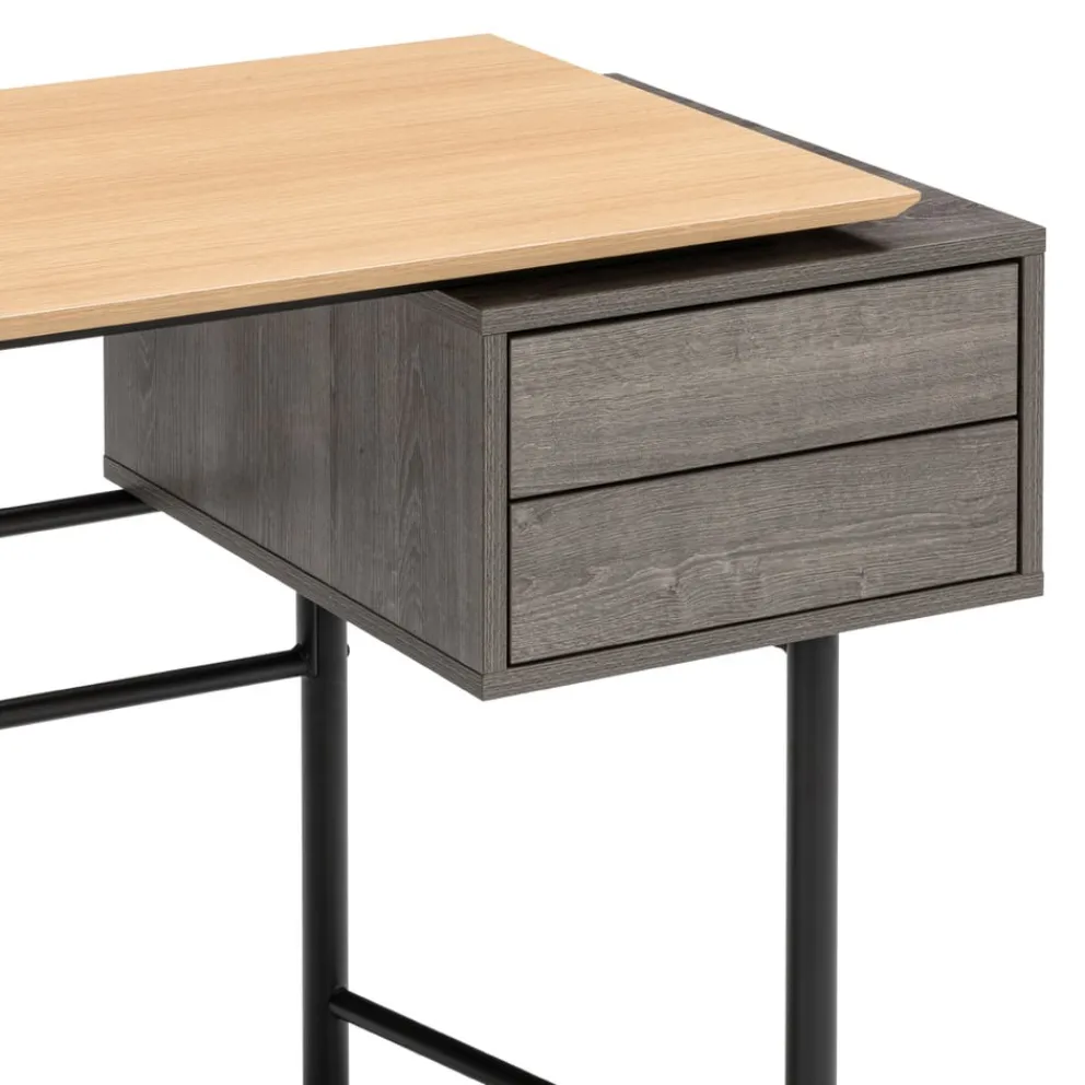 BYYU Schreibtisch Widmer-105 eichefarbig, grau Online