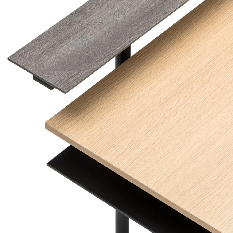 BYYU Schreibtisch Widmer-105 eichefarbig, grau