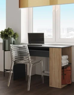 Temahome Schreibtisch Yale eichefarbig, schwarz Discount