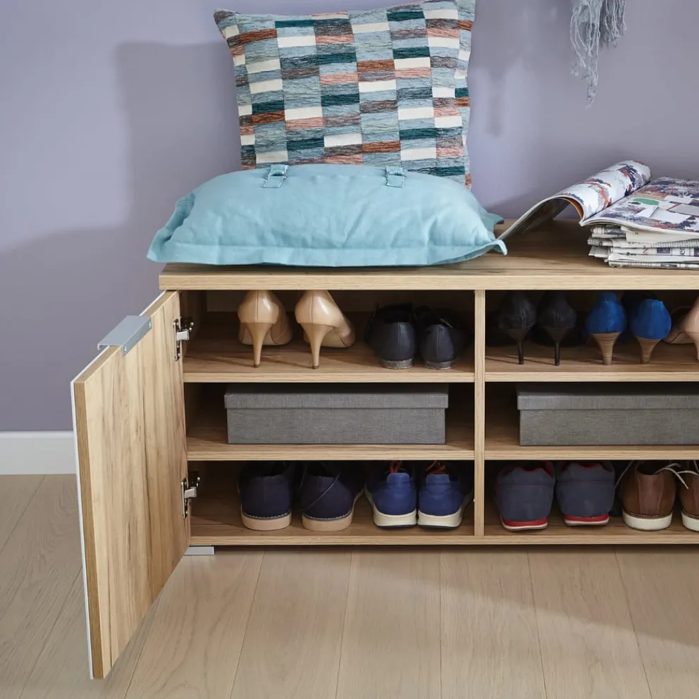 Voleo Schuhbank New York eichefarbig, weiss Outlet