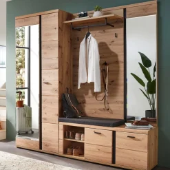 Linea Natura Schuhbank Sonos eichefarbig, eschefarbig, schwarz Best