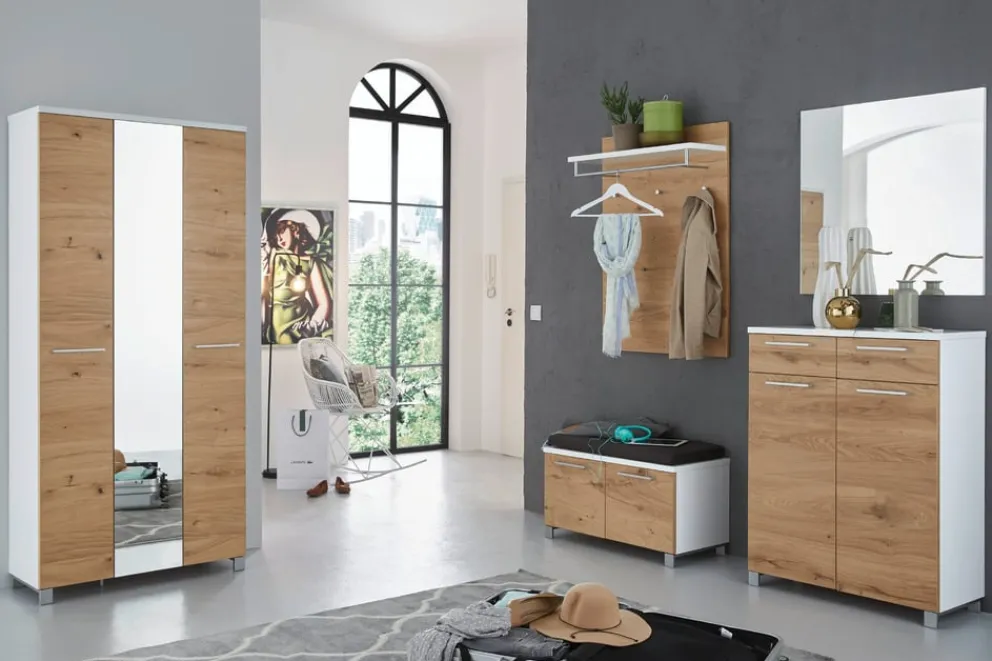 Dieter Knoll Schuhschrank Andalo eichefarbig, weiss Discount