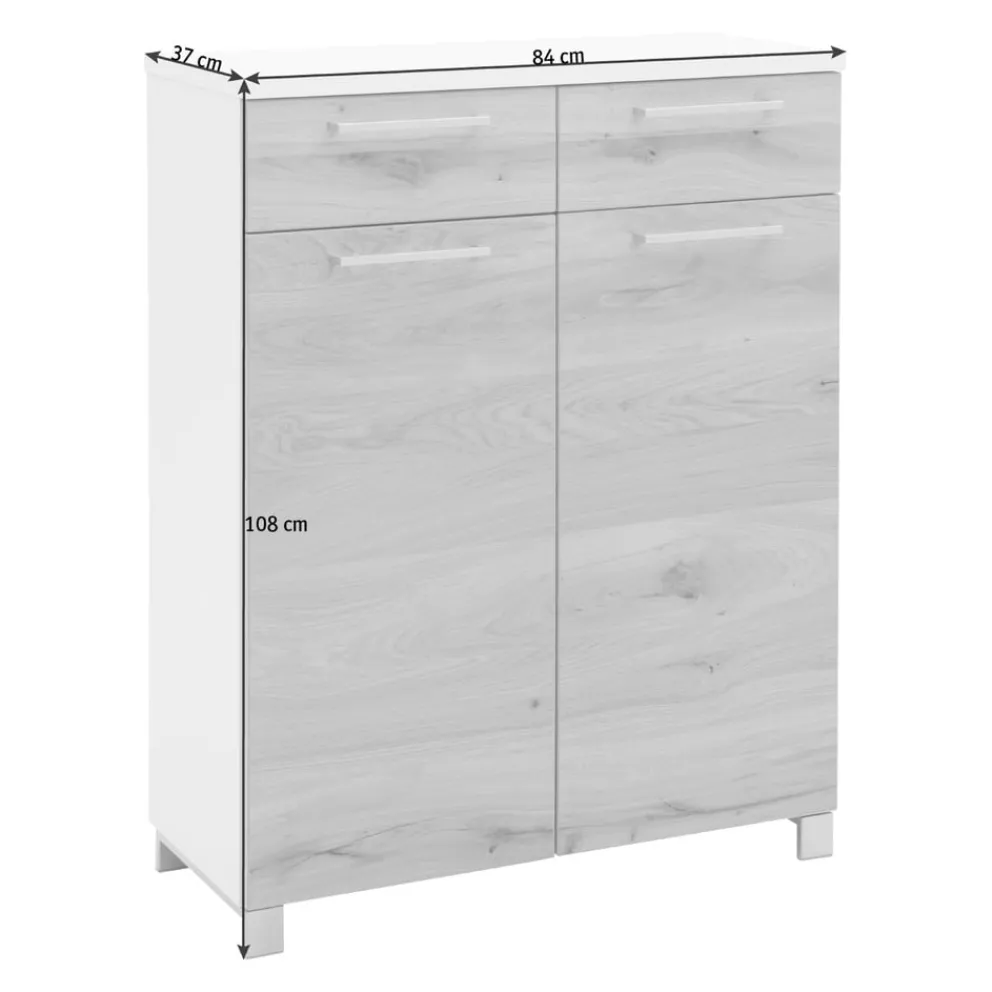 Dieter Knoll Schuhschrank Andalo eichefarbig, weiss Discount