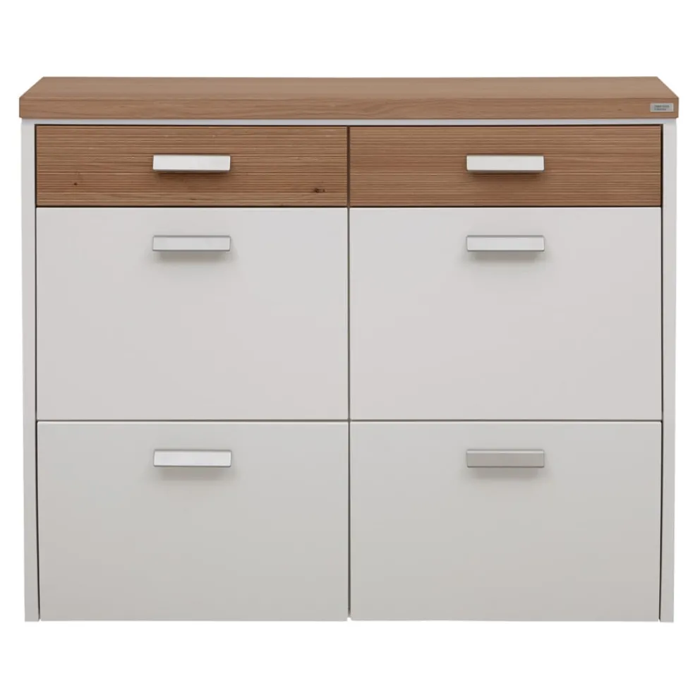 Dieter Knoll Schuhschrank Arco eichefarbig, weiss Clearance
