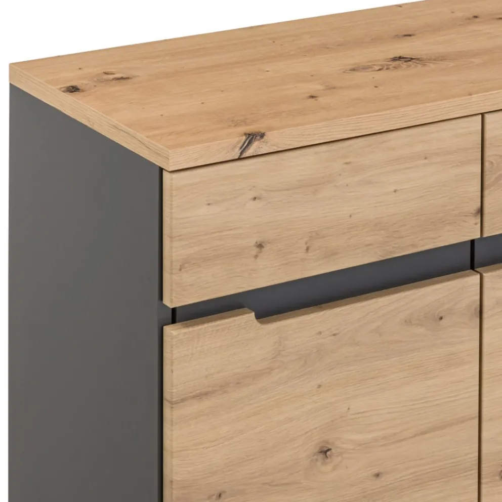 Voleo Schuhschrank Detroit eichefarbig, graphitgrau Online
