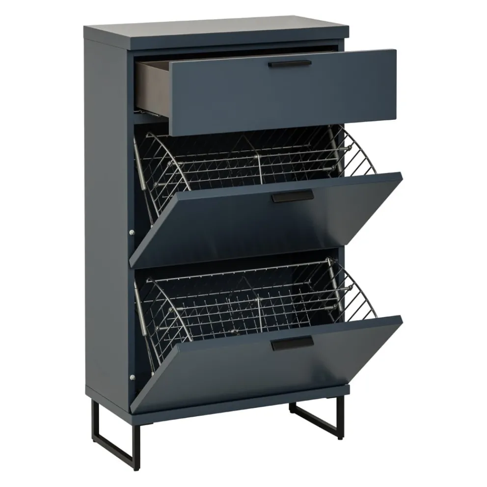Invivus Schuhschrank Interno Atlantikblau, schwarz Outlet