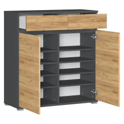 Xora Schuhschrank Lilo anthrazit, eichefarbig Online