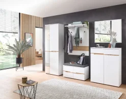 Novel Schuhschrank Memphis eichefarbig, weiss Outlet