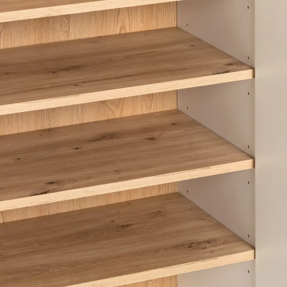 Novel Schuhschrank Memphis eichefarbig, weiss Outlet
