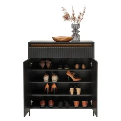 Hom'In Schuhschrank Noto schwarz Clearance