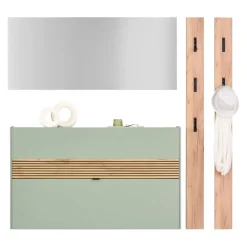 Voleo Schuhschrank Rio eichefarbig, taupegrün
