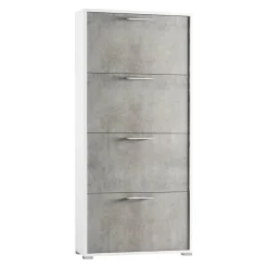 Sikelia Schuhschrank Shoe betongrau, weiss Outlet