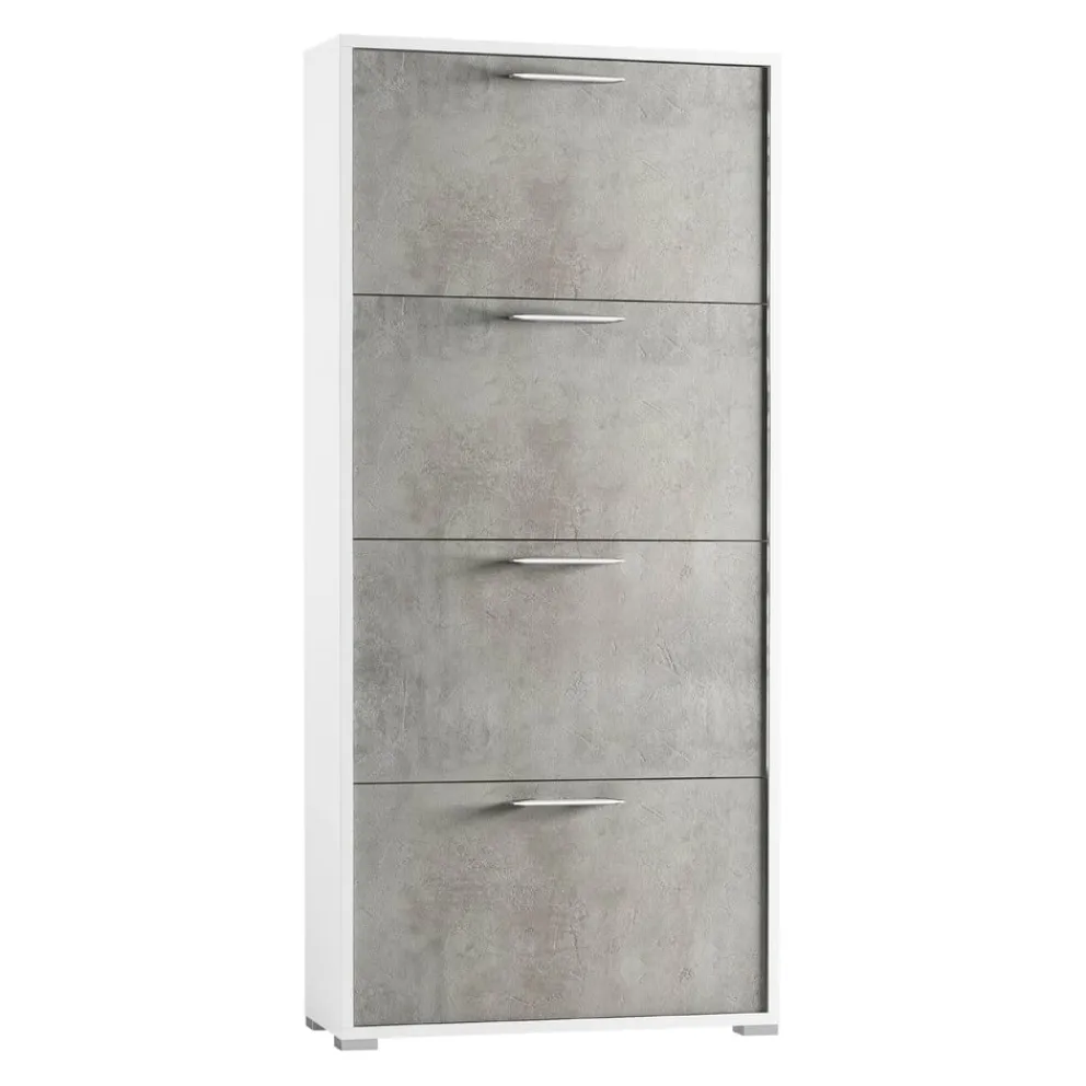 Sikelia Schuhschrank Shoe betongrau, weiss Outlet