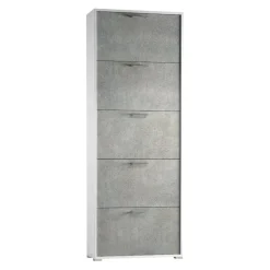 Sikelia Schuhschrank Shoe betongrau, weiss Outlet