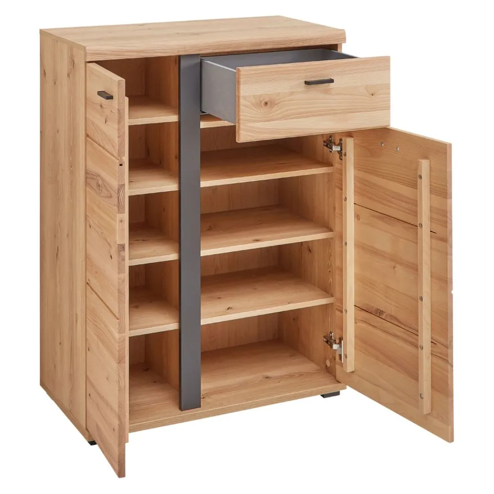 Linea Natura Schuhschrank Sonos eichefarbig, eschefarbig, schwarz Online