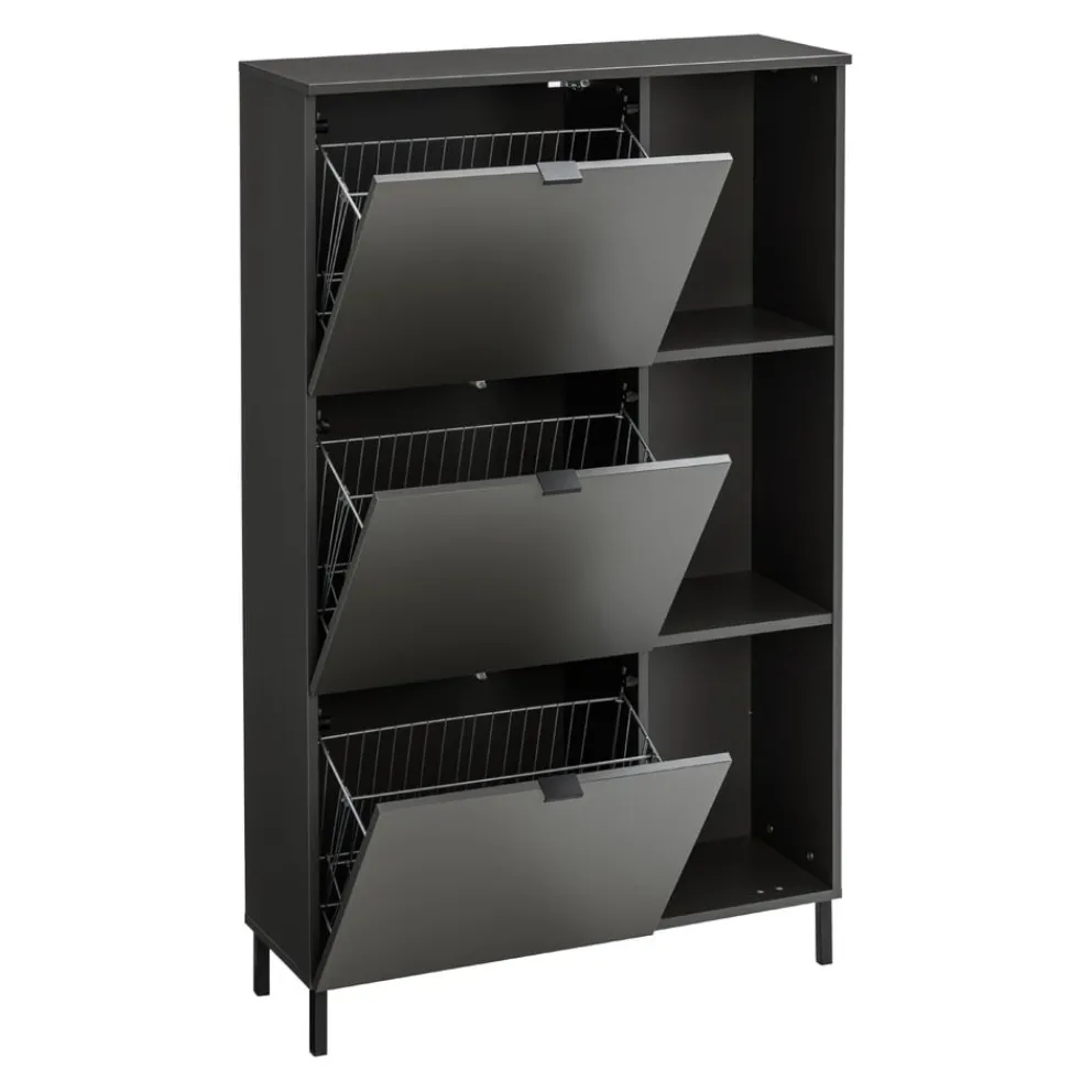 Johann Jakob Schuhschrank Tirana graphit, schwarz Sale
